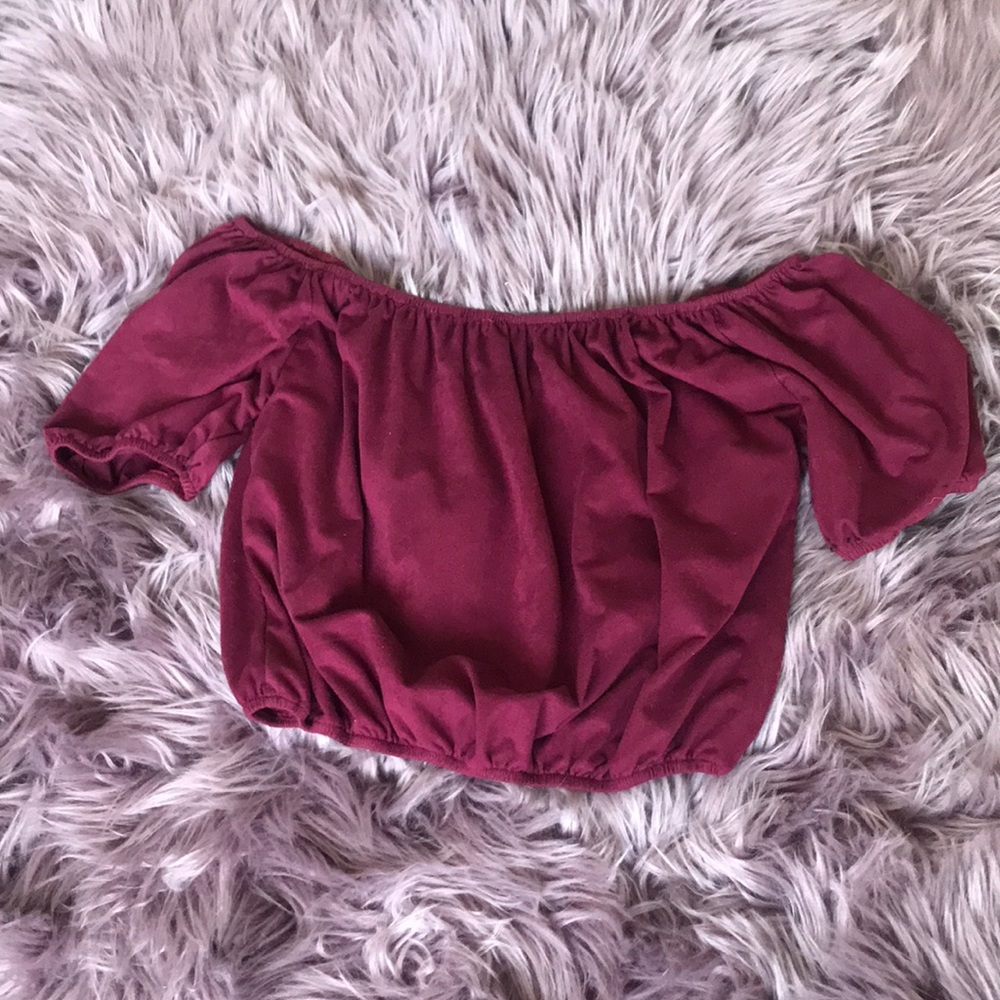 Off the shoulder crop top